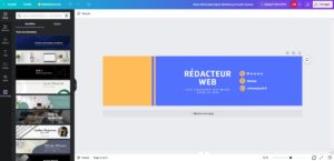 Canva propose des modèles de bannières à personnaliser. © Capture BDM